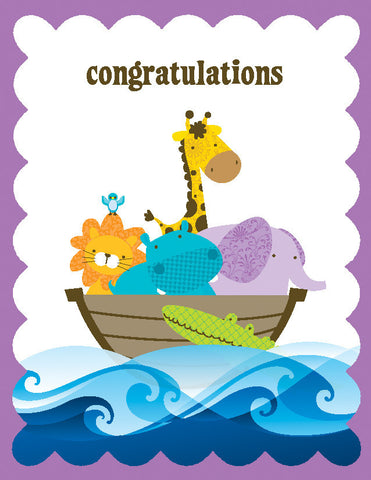 Ark Congratulations Glitter Card