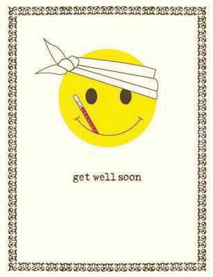 Smiley Face Thermometer Card