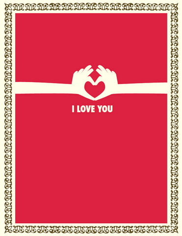 I Love You Hand Gesture Love Card