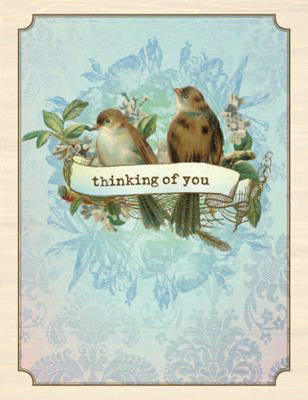 Thinking of You Blue Birds Card