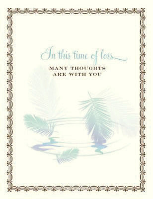 Feathers Time of Loss Card