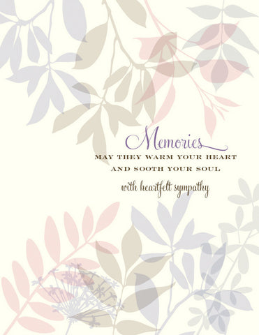 Memories Foliage Sympathy Card